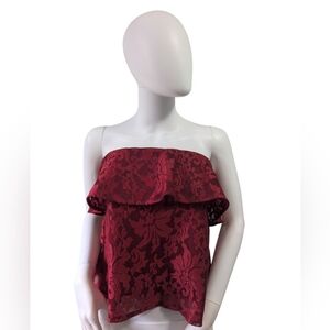 Sugar+Lips women's red strapless top size M